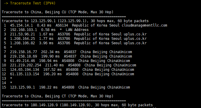 LOCVPS韩国VPS主机联通回程