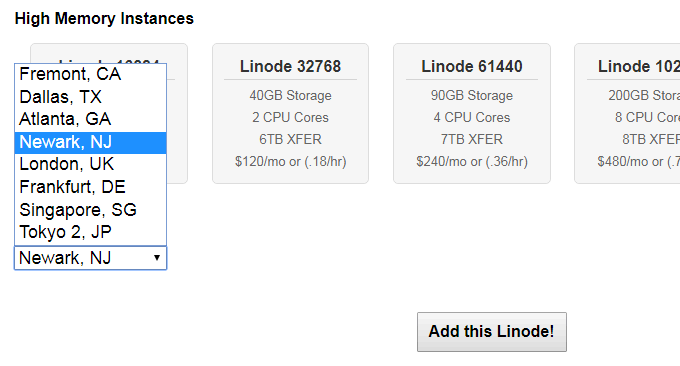Linode VPS选择机房