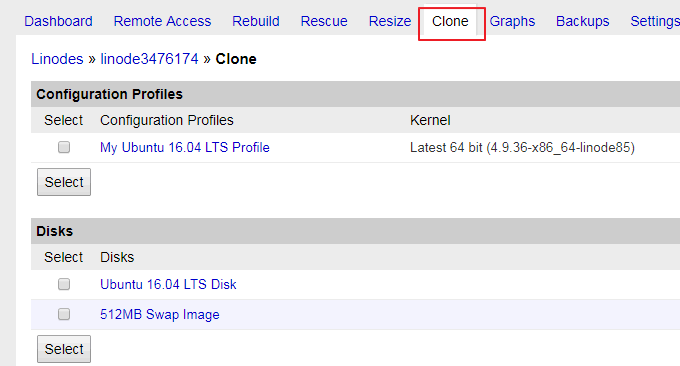 Linode VPS克隆功能